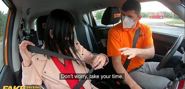  Fake Driving School Lady Dee sucks instructor’s disinfected burning cock